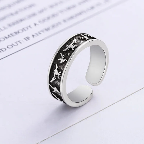 Hip-Hop Retro Color Block Copper Men'S Rings