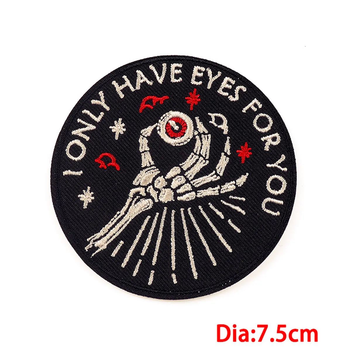 Hip-Hop Retro Color Block Embroidery Thread Cloth Sticker 1 Piece