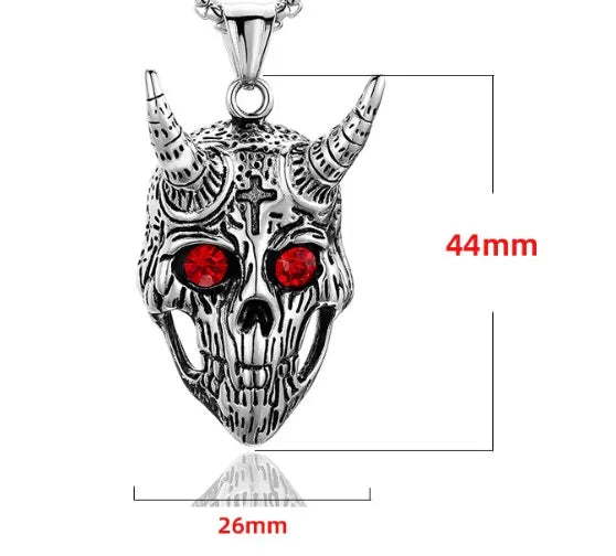 Hip-Hop Retro Color Block Titanium Steel Halloween Men'S Pendant Necklace