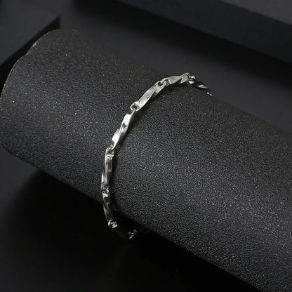 Hip-Hop Retro Commute Solid Color 304 Stainless Steel Polishing Men'S Bracelets