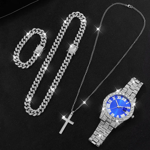 Hip-Hop Retro Cool Style Solid Color Buckle Quartz Men'S Watches