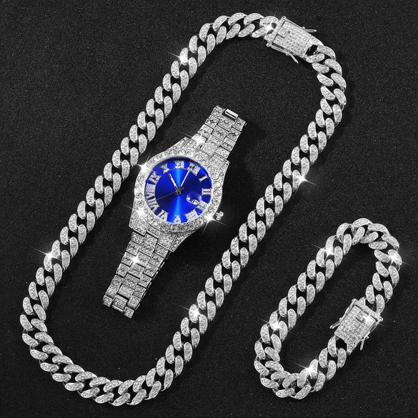 Hip-Hop Retro Cool Style Solid Color Buckle Quartz Men'S Watches