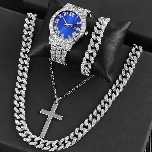 Hip-Hop Retro Cool Style Solid Color Buckle Quartz Men'S Watches