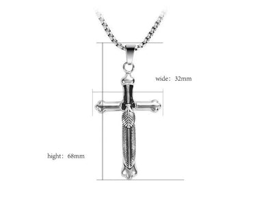 Hip-Hop Retro Cross 304 Stainless Steel Plating 18K Gold Plated Men'S Pendant Necklace