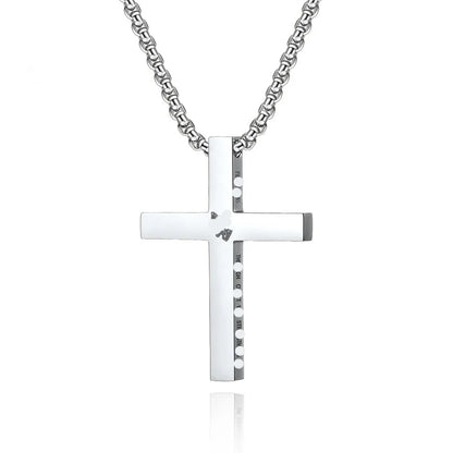 Hip-Hop Retro Cross 304 Stainless Steel Polishing Men'S Pendant Necklace