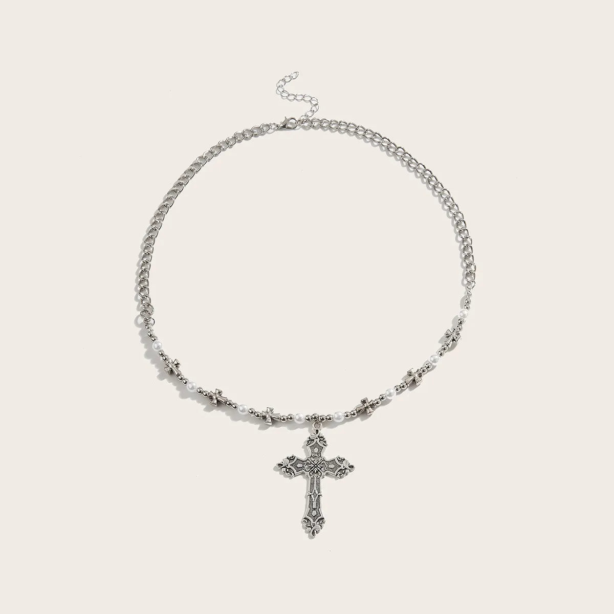 Hip-Hop Retro Cross Zinc Alloy Wholesale Pendant Necklace