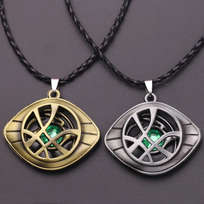 Hip-Hop Retro Eye Alloy Plating Inlay Zircon Men'S Pendant Necklace