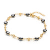 Hip-Hop Retro Eye Titanium Steel 18K Gold Plated Bracelets In Bulk