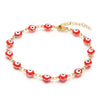 Hip-Hop Retro Eye Titanium Steel 18K Gold Plated Bracelets In Bulk