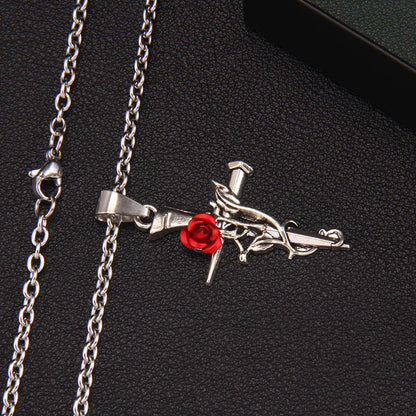 Hip-Hop Retro Flower 201 Stainless Steel Zinc Alloy Plating Unisex Pendant Necklace