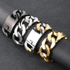 Hip-Hop Retro Geometric 304 Stainless Steel 18K Gold Plated Men'S Bracelets Men Chain Bracelets