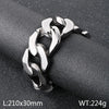 Hip-Hop Retro Geometric 304 Stainless Steel 18K Gold Plated Men'S Bracelets Men Chain Bracelets