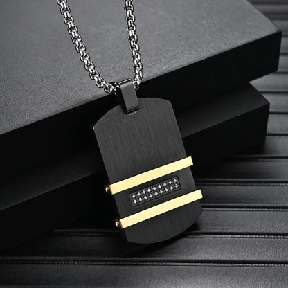 Hip-Hop Retro Geometric 304 Stainless Steel Plating Men'S Pendant Necklace