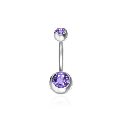 Hip-hop Retro Geometric Round Stainless Steel Belly Ring