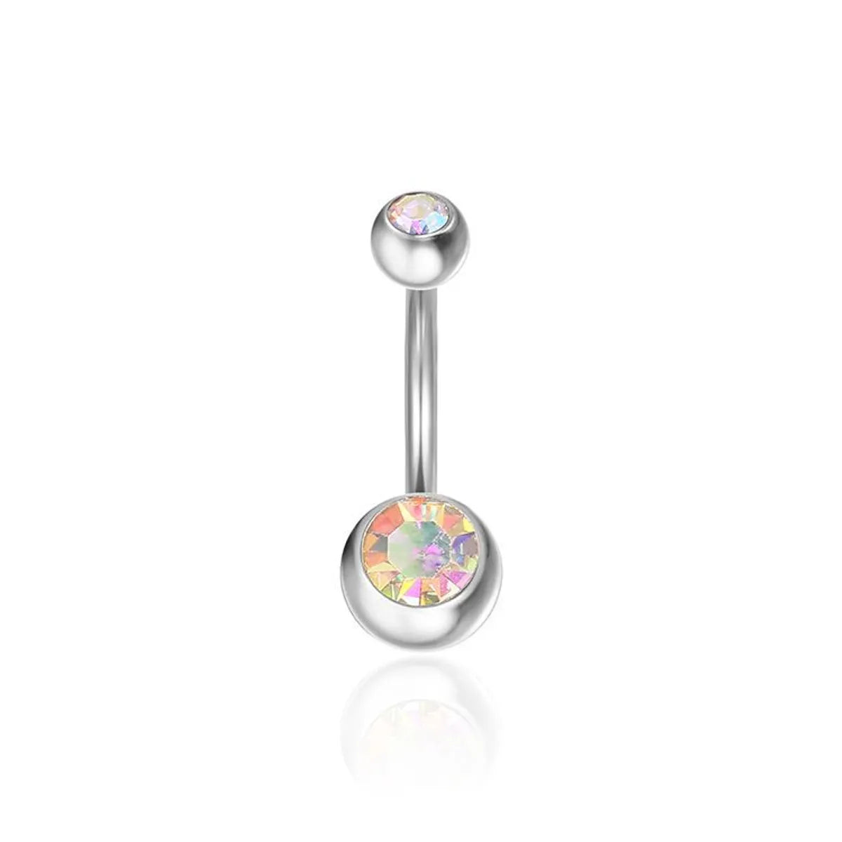 Hip-hop Retro Geometric Round Stainless Steel Belly Ring