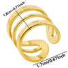 Wholesale Jewelry Hip-Hop Retro Geometric Solid Color 304 Stainless Steel 18K Gold Plated Polishing Open Rings