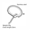 Hip-Hop Retro Geometric Solid Color 304 Stainless Steel Polishing Chain 18K Gold Plated Men'S Bracelets