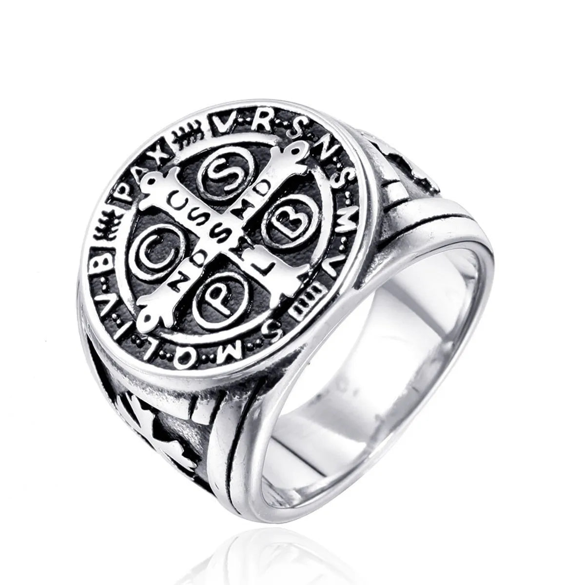 Hip-Hop Retro Geometric Stainless Steel Polishing None 18K Gold Plated Men'S Rings