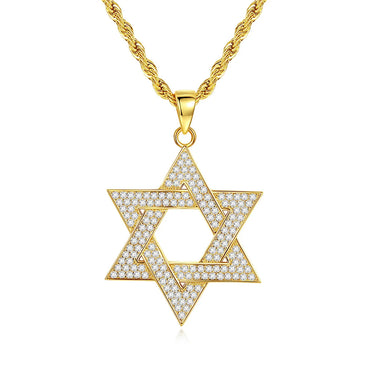 Hip-Hop Retro Hexagram Geometric Alloy Wholesale Pendant Necklace