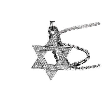 Hip-Hop Retro Hexagram Geometric Alloy Wholesale Pendant Necklace