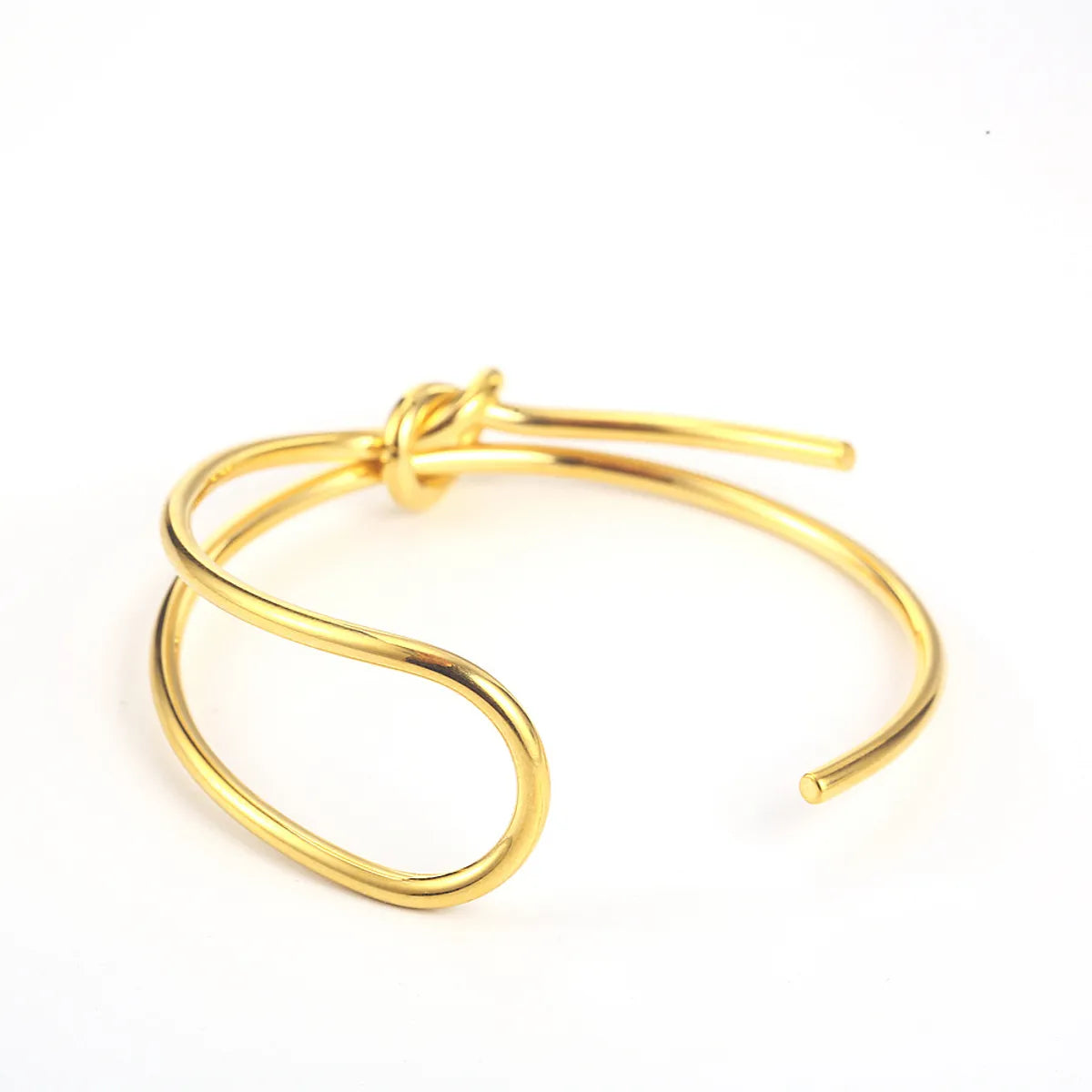 Hip-hop Retro Knot Stainless Steel Irregular Plating Gold Plated Bangle