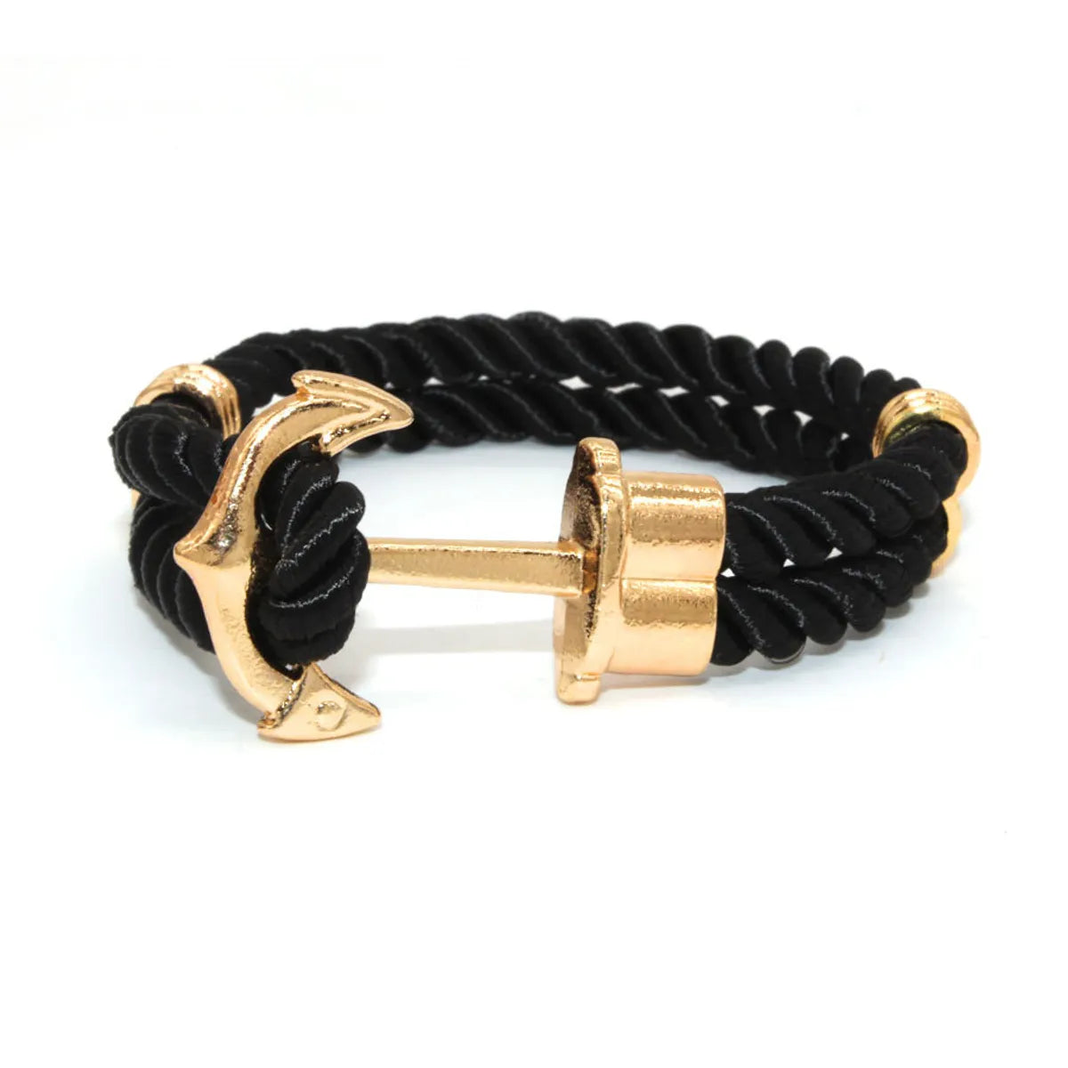 Hip-Hop Retro Punk Anchor Alloy Plating Men'S Bracelets