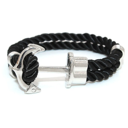 Hip-Hop Retro Punk Anchor Alloy Plating Men'S Bracelets