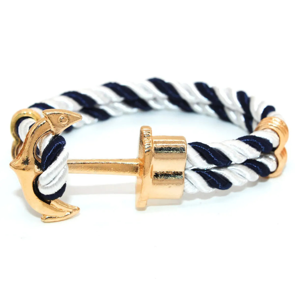 Hip-Hop Retro Punk Anchor Alloy Plating Men'S Bracelets