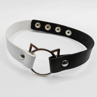 Hip-Hop Retro Punk Animal Pu Leather Women'S Choker