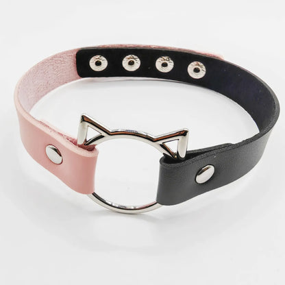 Hip-Hop Retro Punk Animal Pu Leather Women'S Choker