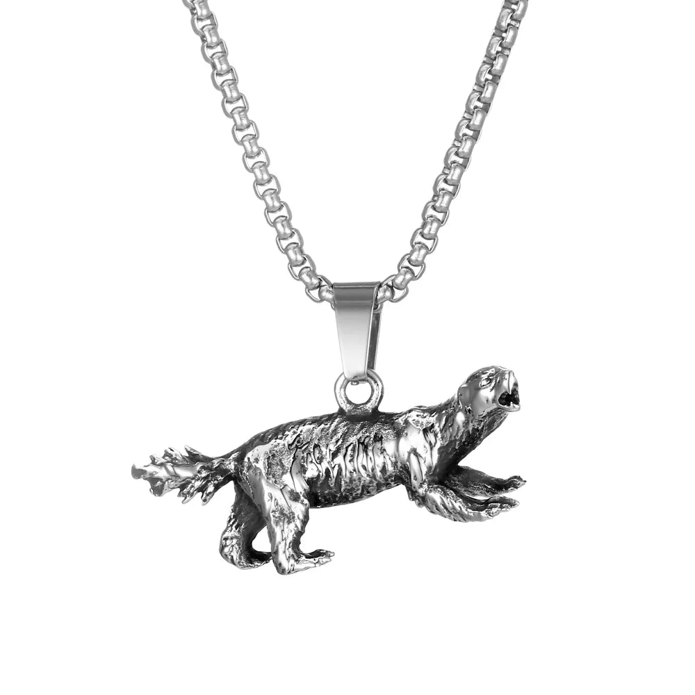 Hip-Hop Retro Punk Animal Snake 304 Stainless Steel Polishing Men'S Pendant Necklace