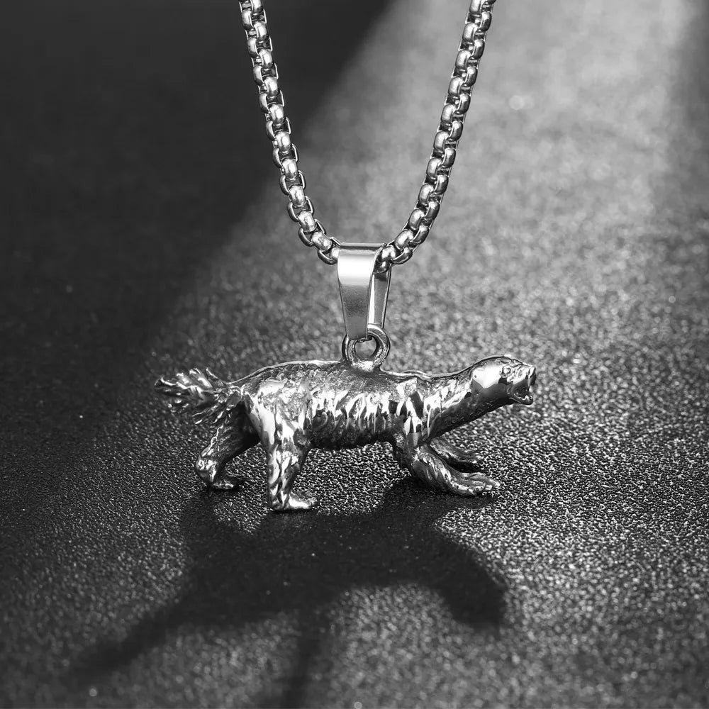 Hip-Hop Retro Punk Animal Snake 304 Stainless Steel Polishing Men'S Pendant Necklace