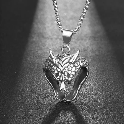 Hip-Hop Retro Punk Animal Snake 304 Stainless Steel Polishing Men'S Pendant Necklace