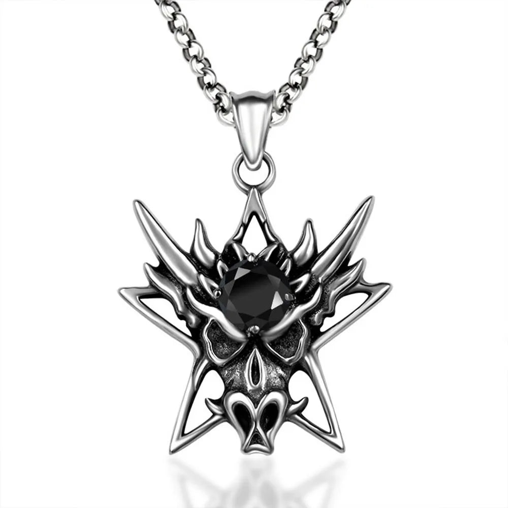 Hip-Hop Retro Punk Dragon 304 Stainless Steel Polishing Men'S Pendant Necklace