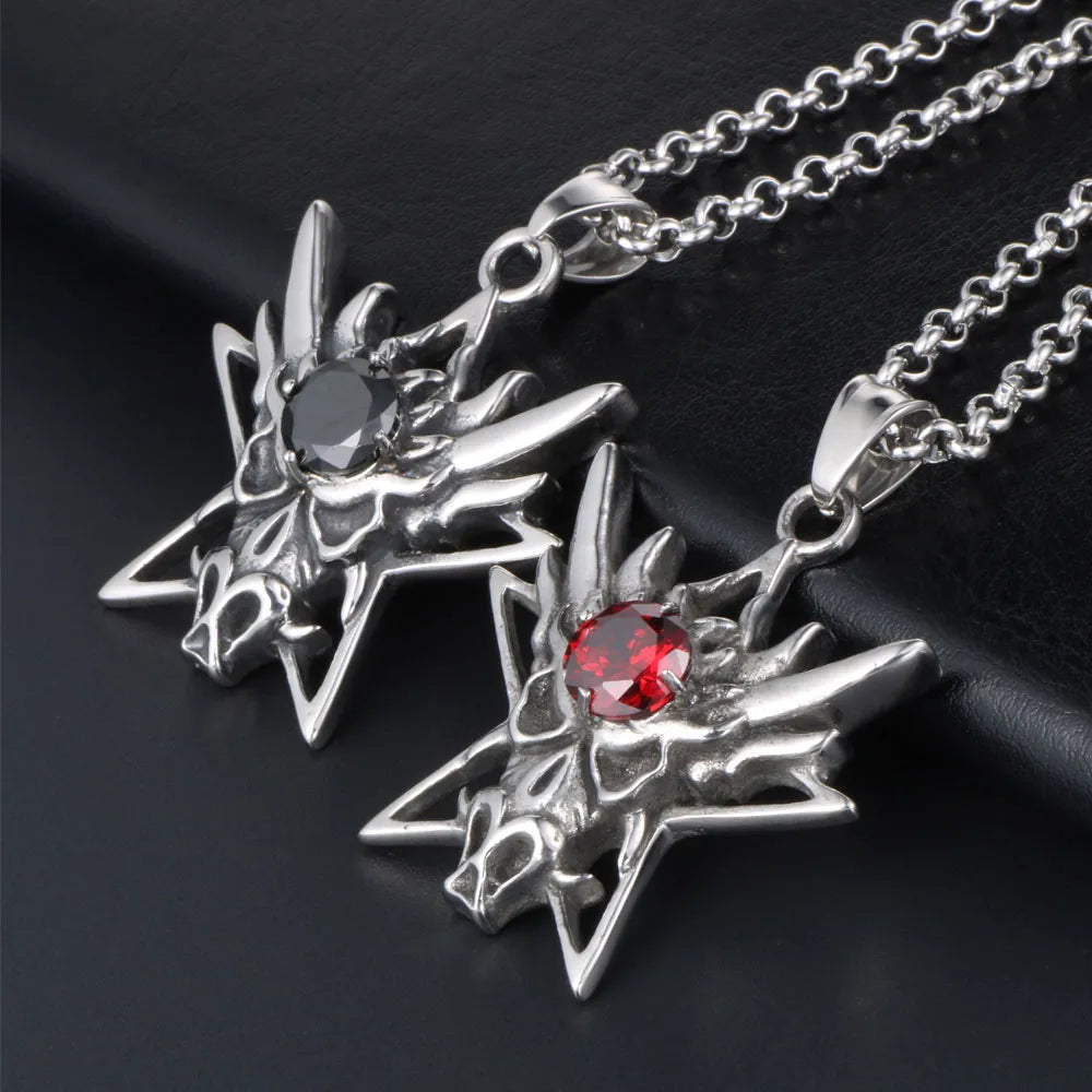 Hip-Hop Retro Punk Dragon 304 Stainless Steel Polishing Men'S Pendant Necklace