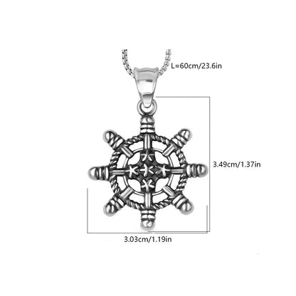 Hip-Hop Retro Punk Geometric Anchor 304 Stainless Steel Polishing Men'S Pendant Necklace