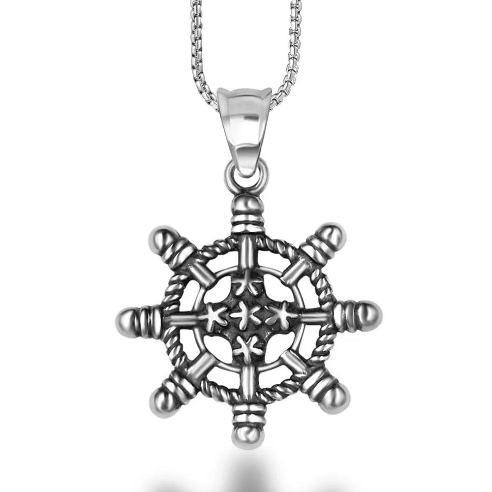 Hip-Hop Retro Punk Geometric Anchor 304 Stainless Steel Polishing Men'S Pendant Necklace