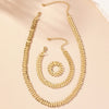 Hip-Hop Retro Punk Grain Alloy Plating Gold Plated Women'S Jewelry Set