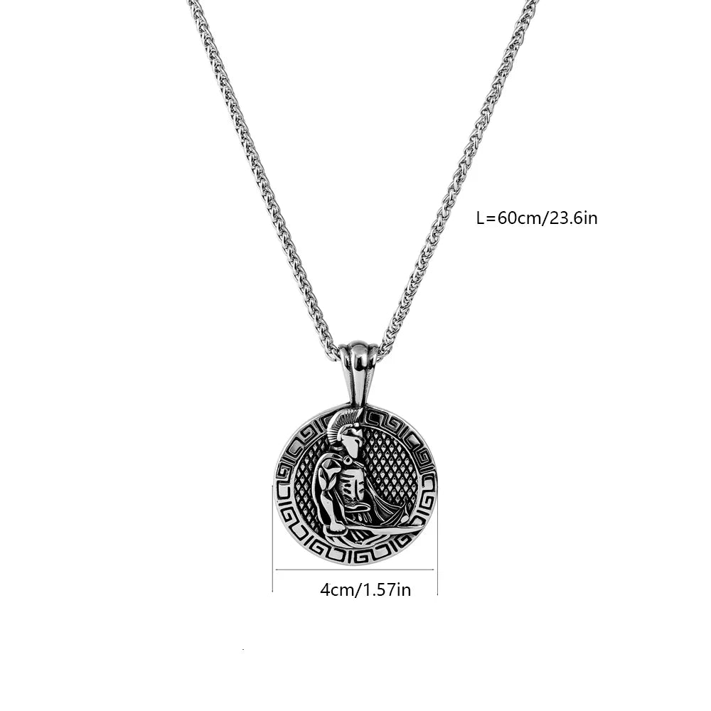 Hip-Hop Retro Punk Human Round 304 Stainless Steel Polishing Men'S Pendant Necklace