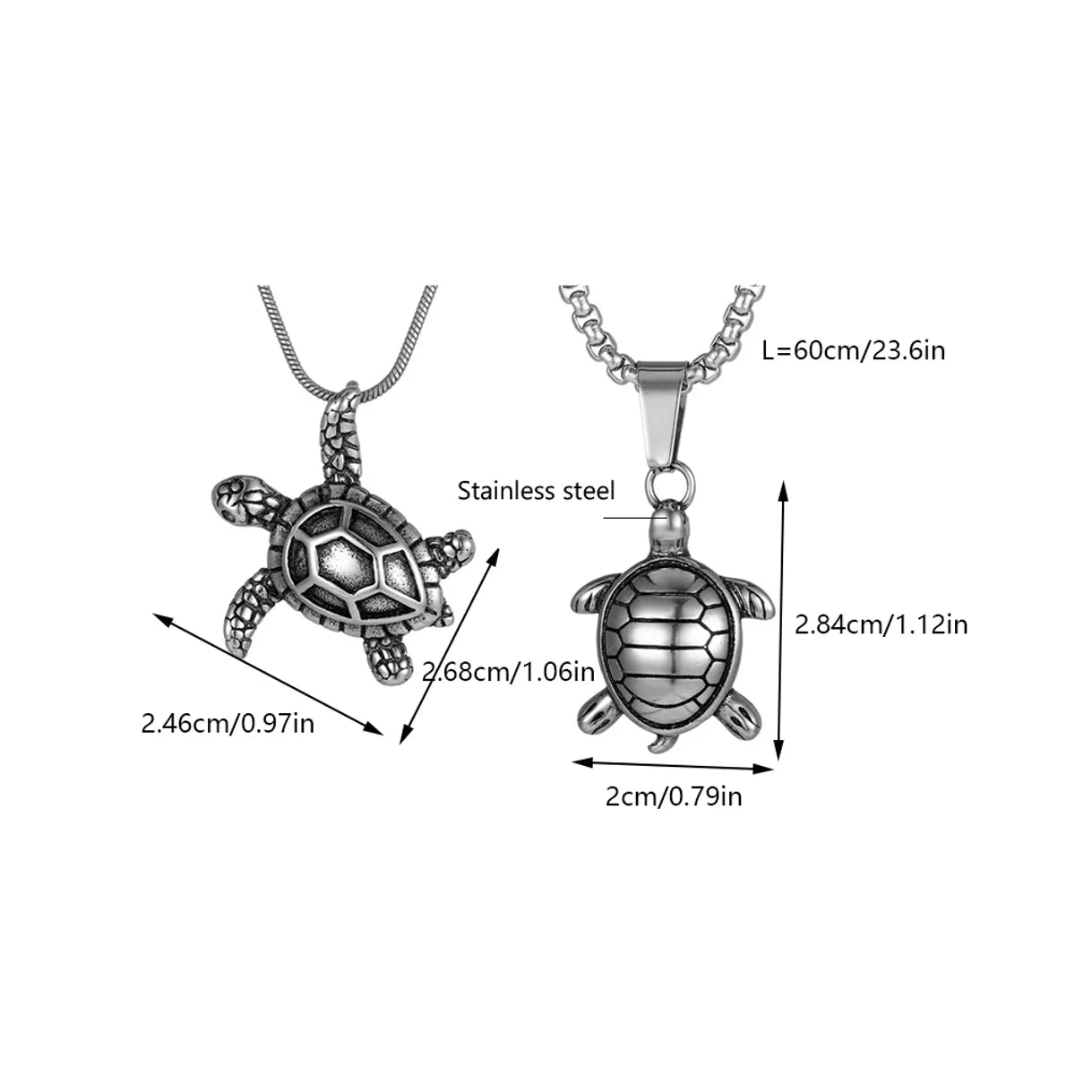 Hip-Hop Retro Punk Tortoise Snake Eagle 304 Stainless Steel Polishing Men'S Pendant Necklace