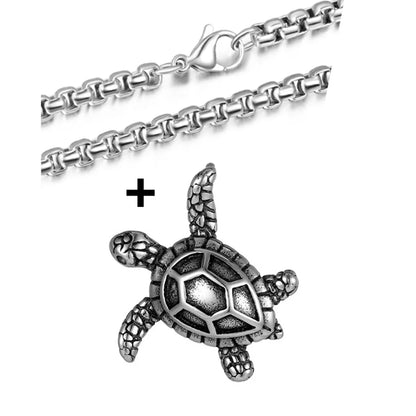 Hip-Hop Retro Punk Tortoise Snake Eagle 304 Stainless Steel Polishing Men'S Pendant Necklace