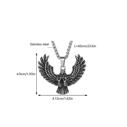 Hip-Hop Retro Punk Tortoise Snake Eagle 304 Stainless Steel Polishing Men'S Pendant Necklace