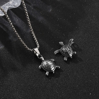 Hip-Hop Retro Punk Tortoise Snake Eagle 304 Stainless Steel Polishing Men'S Pendant Necklace