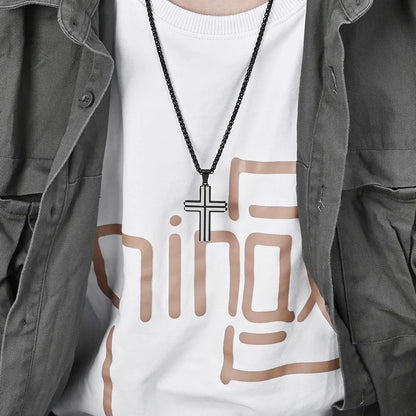 Hip-Hop Retro Roman Style Cross 304 Stainless Steel Plating Men'S Pendant Necklace