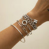 Hip-Hop Retro Round Lock Alloy Wholesale Bracelets