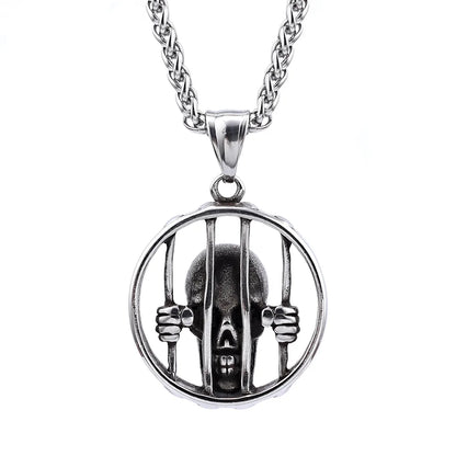 Hip-Hop Retro Skull 304 Stainless Steel Polishing Men'S