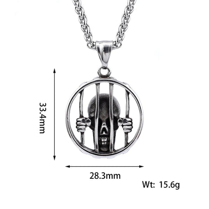 Hip-Hop Retro Skull 304 Stainless Steel Polishing Men'S