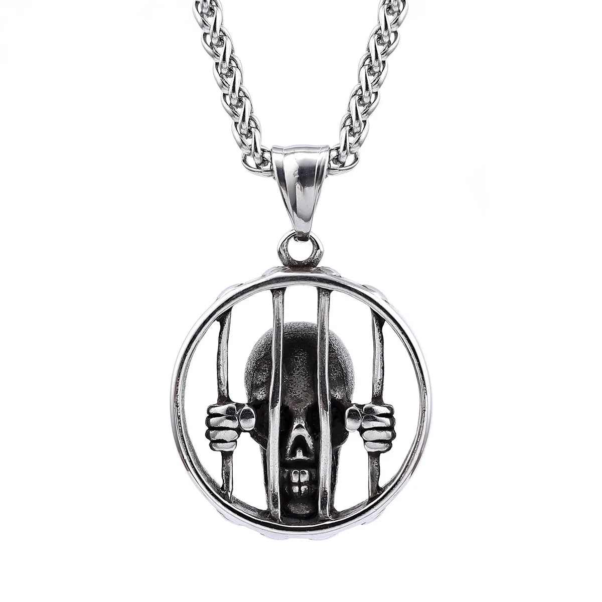 Hip-Hop Retro Skull 304 Stainless Steel Polishing Men'S