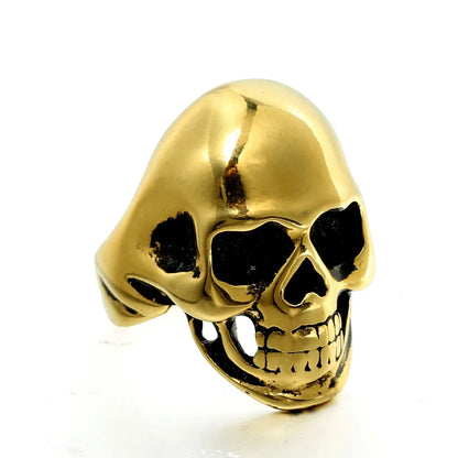 Hip-Hop Retro Skull Stainless Steel Polishing None 18K Gold Plated Rhodium Plated Unisex Rings