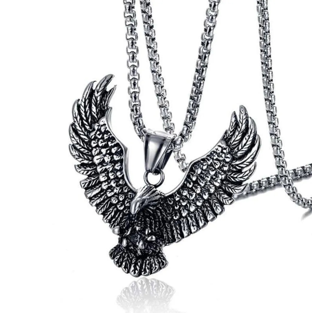 Hip-Hop Retro Solid Color 304 Stainless Steel Alloy Plating Men'S Pendant Necklace